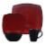 Gibson Soho Lounge 16 Piece Reactive Glaze Dinnerware Plates, Bowls, & Mugs, Red Perspective: top