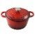 Crock Pot Artisan 5 Quart Round Enameled Cast Iron Dutch Oven in Scarlet Red Perspective: top
