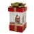 Christmas Santa/ Sled Package Waterglobe Plastic Snowglobe Lit Blower H3352 Perspective: top