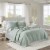 Madison Park Tuscany 3 Piece Reversible Scalloped Edge Coverlet Set Seafoam King/Cal King Perspective: top