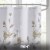 Madison Park Modern Floral Printed Burnout Shower Curtain with Yellow MP70-7482 Perspective: top