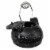 3 Qt Enameled Porcelain Steamer Kettle - Black With White Spec Perspective: top