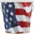 Tiki American Flag Citronella Candle Bucket Perspective: top
