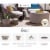 Bloem LP08908 8 in. Lucca Self Watering Planter with Saucer, Charcoal Perspective: top