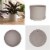 Bloem Mathers Garden Planter w/Saucer Tray Pebble Stone Beige, White, 6 Perspective: top