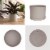 Bloem MAT0883 Mathers Garden Planter w/Saucer Tray, Pebble Stone Beige, 8 Perspective: top