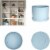 Bloem Mathers Planter w/Saucer Tray Misty Blue Garden Plater, White, 8 Perspective: top