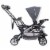Baby Trend Sit N' Stand Easy Fold Travel Toddler/Baby Double Stroller, Magnolia Perspective: top