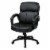 Mid Back Eco Leather Executive Office Chair in Black Perspective: top