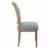 Lillian Oval Back Chair in Klein Sea Blue Fabric Brushed Frame Perspective: top