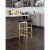 OSP Home Furnishings 30 Gold Backless Stool in Black Vinyl Perspective: top