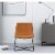 Grayson Accent Chair in Sand Caramel Faux Leather with Black Base Perspective: top