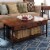 Leick Ironcraft Wood Coffee Table in Brown Burnished Oak Perspective: top