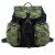 Bodhi Drawstring Flap Backpack - Green Camo Perspective: top