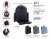 Bodhi Baby Bond Street Diaper Backpack - Black Chambray Perspective: top