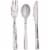 Sensations Assorted Plastic Cutlery - Silver Perspective: top