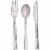 Sensations Assorted Plastic Cutlery - Silver Perspective: top