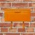Special Lite Products SHN-1006-ORG Mid Modern Nash Horizontal Mailbox, Orange Perspective: top