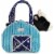 Aurora 7" Aqua Blue Barn Pet Carrier Plush Toy,  Fancy Pals Cow Perspective: top