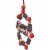 Northlight 4 Brown and Red Tootsie Roll Chewy Chocolate Candy Christmas Wreath Ornament Perspective: top
