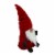 Northlight 13.5  Red and Gray Portly Smiling Gnome Table Top Christmas Figure Perspective: top