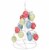Northlight 14.25 White and Pink Floral Cut Out Easter Egg Tree Tabletop Decor Perspective: top