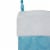 Northlight 21  Blue and White Glitter Snowflake Christmas Stocking Perspective: top