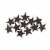 DAK 12ct Matte Chocolate Brown Glittered Star Shatterproof Christmas Ornaments 5 Perspective: top