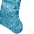 Northlight 20.5  Ice Palace Blue Sequin Snowflake Christmas Stocking with White Faux Fur Cuff Perspective: top