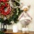 Northlight 24.75  Gray and Beige Standing Moose Christmas Table Top Figure Perspective: top