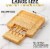 Zulay Kitchen Bamboo Cheese Board and Knife Set Perspective: top