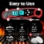 Zulay Kitchen Digital Meat Thermometer - Red and Black Perspective: top