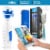 Zulay Kitchen Portable Water Bottle with Fruit Infuser - Ocean Blue Perspective: top
