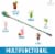 Zulay Kitchen Cocktail Spoon - Rainbow Perspective: top