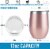 Zulay Kitchen 12oz Insulated Wine Tumbler With Lid (Rose Gold) Perspective: top