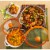 IMUSA Ceramic Nonstick Caldero Set with Glass Lids - Orange Perspective: top