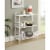 Convenience Concepts 8019W Designs-2-Go Extra Storage 3 Tier Wide Folding Metal Shelf, White Perspective: top
