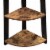 Newport Five-Tier Corner Bookshelf in Nutmeg Wood Finish with Black Wood Frame Perspective: top