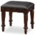 Homestyles Lafayette Wood Vanity Bench in Brown Perspective: top