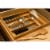 Large Silverware Drawer Organizer, Bamboo-Like Drawer Divider (17 x 12 x 2 In) Perspective: top
