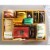 Kitchen Drawer Bamboo Organizer with Removable Dividers for Cutlery 14 x 10 x 2" Perspective: top