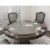 Sunset Trading 48  Round Vegas Dining and Poker Table | Reversible Game Top | Gray Wood Perspective: top