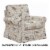 Sunset Trading Horizon Box Cushion Chair Slipcover - Bird Script Perspective: top