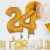 GOLD NUMBER 2 Helium Filled Balloon - 34 inches BIG Perspective: top