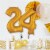 GOLD NUMBER 7 Helium Filled Balloon - 34 inches BIG Perspective: top
