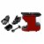 Koblenz Multi Pod Stainless Steel Espresso, Coffee, and Tea Maker, Red and Black Perspective: top