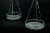 Set of 2 Weathered Gray Metal Mesh Hanging Plant Stands / Baskets Perspective: top