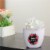 Napco 4.75 White and Black hello SPRING Floral Easter Planter Perspective: top