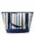 Topanga Cooler Tote Bag, Sky Blue with Multi Stripe Pattern Perspective: top
