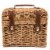 Napa Wine & Cheese Picnic Basket, Purple with Coral Pattern Perspective: top